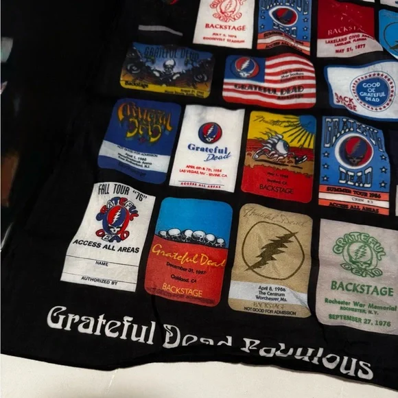 Grateful Dead backstage pass silk large scarf - Picture 7 of 7